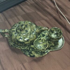 Jade Chinese tea set